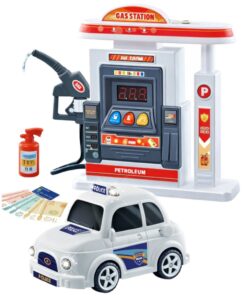 Interaktyvi degalinė su automobiliu