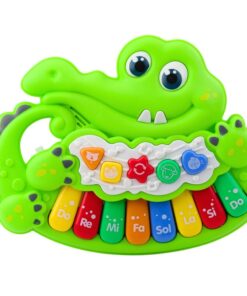 Interaktyvus krokodilo pianinas su garsais