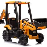 JCB vaikiškas elektrinis ekskavatorius su geltonu kaušu – BDM-0960A