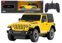 JEEP Wrangler JL Rubicon RC 1:24 – geltonas bekelės automobilis