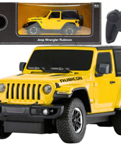 JEEP Wrangler JL Rubicon RC 1:24 – geltonas bekelės automobilis