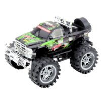 Juodai žalias bekelės automobilis su pavara