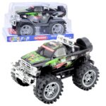 Juodai žalias bekelės automobilis su pavara