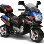 Juodas vaikiškas elektrinis motociklas HC8051