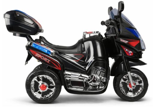 Juodas vaikiškas elektrinis motociklas HC8051