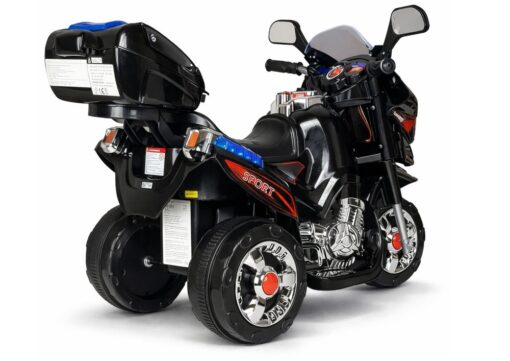 Juodas vaikiškas elektrinis motociklas HC8051