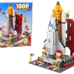Konstruktorius „Kosminė raketa 6in1“ – 1000 detalių kosminių transporto priemonių rinkinys