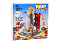 Konstruktorius „Kosminė raketa 6in1“ – 1000 detalių kosminių transporto priemonių rinkinys
