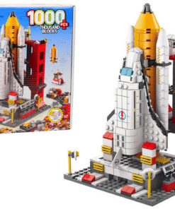 Konstruktorius „Kosminė raketa 6in1“ – 1000 detalių kosminių transporto priemonių rinkinys