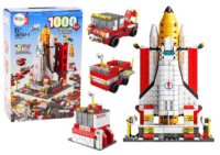 Konstruktorius „Kosminė raketa 6in1“ – 1000 detalių kosminių transporto priemonių rinkinys