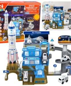 Kosminė bazė su raketa – daugiaaukštė stovėjimo aikštelė