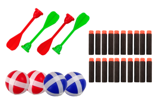 Kosmoso skydas su šautuvais ir taikiniais