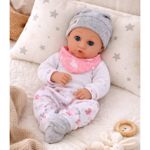 Kūdikio lėlė su maitinimo priedais – 28 cm