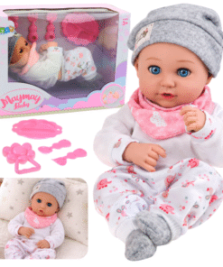 Kūdikio lėlė su maitinimo priedais – 28 cm