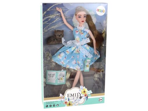 Lėlė emilija su kačiuku 30cm