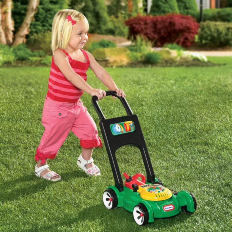 Little Tikes interaktyvus vaikų vejapjovės stumiamasis žaislas sodui