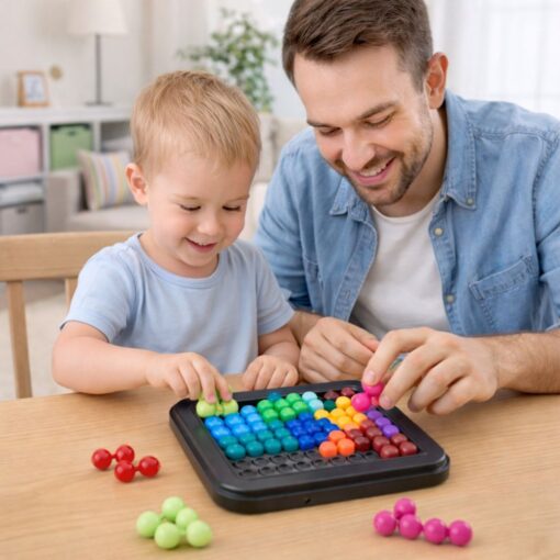 Loginis galvosūkis „IQ Puzzle“ su spalvotais kamuoliukais