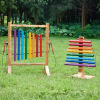 MASTERKIDZ „Rainbow Music Tower“ vamzdinių varpelių ksilofonas