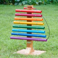 MASTERKIDZ „Rainbow Music Tower“ vamzdinių varpelių ksilofonas