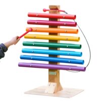 MASTERKIDZ „Rainbow Music Tower“ vamzdinių varpelių ksilofonas