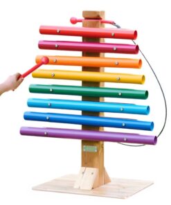 MASTERKIDZ „Rainbow Music Tower“ vamzdinių varpelių ksilofonas