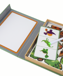 Magnetinės dėlionės dinozaurai edukacinis rinkinys
