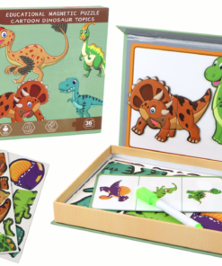 Magnetinės dėlionės dinozaurai edukacinis rinkinys