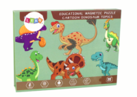 Magnetinės dėlionės dinozaurai edukacinis rinkinys