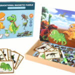 Magnetinės dėlionės dinozaurai kūrybinis rinkinys