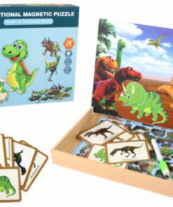 Magnetinės dėlionės dinozaurai kūrybinis rinkinys