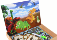 Magnetinės dėlionės dinozaurai kūrybinis rinkinys