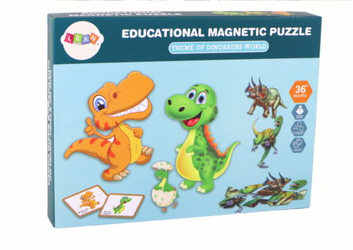 Magnetinės dėlionės dinozaurai kūrybinis rinkinys