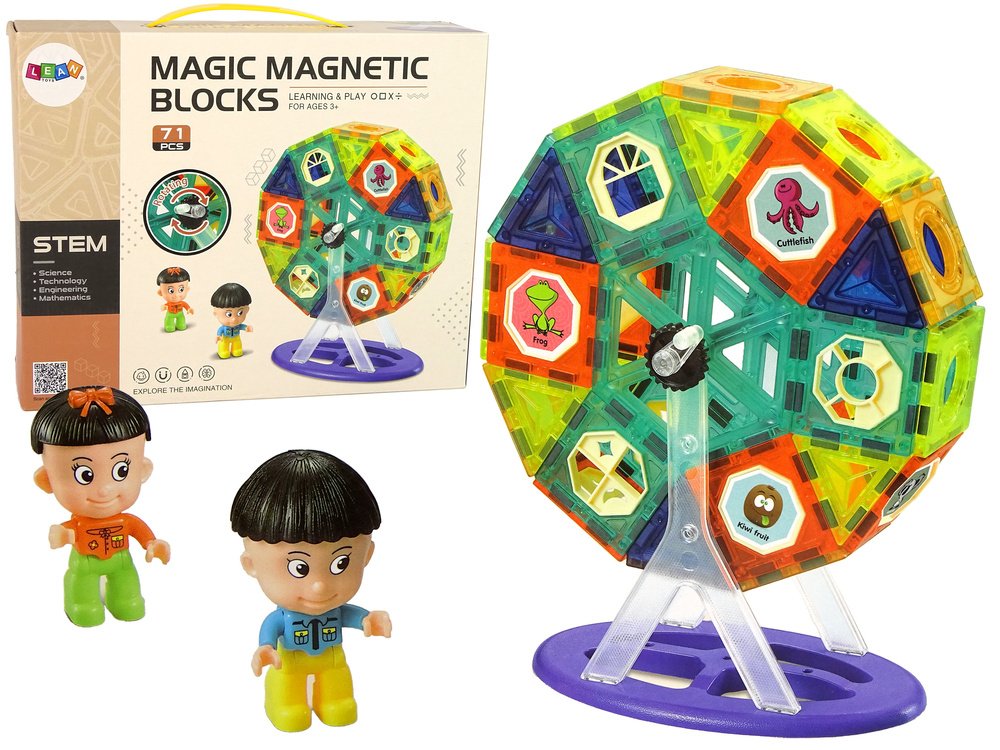 Magnetilised klotsid 3D "Kuradiveski karussell" - 71 osa