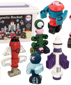 Magnetinis konstruktorius „Kosmosas“ – 56 detalių rinkinys