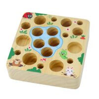 Medinis „Carrots Game“ žaidimas su magnetine kirmėlyte ir meškere