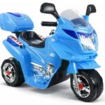 Mėlynas vaikiškas elektrinis motociklas HC8051