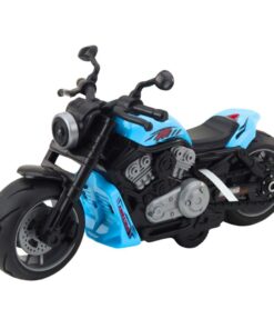 Mėlynas žaislinis motociklas su šviesomis