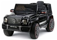 Mercedes AMG G 63 – elektrinis vaikiškas juodas automobilis