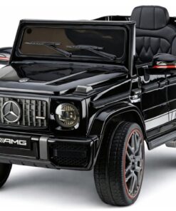 Mercedes AMG G 63 – elektrinis vaikiškas juodas automobilis