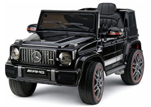 Mercedes AMG G 63 – elektrinis vaikiškas juodas automobilis