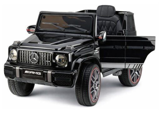 Mercedes AMG G 63 – elektrinis vaikiškas juodas automobilis