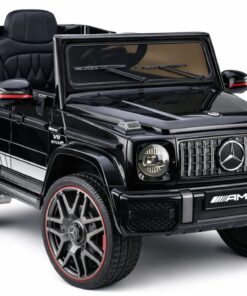 Mercedes AMG G 63 – elektrinis vaikiškas juodas automobilis