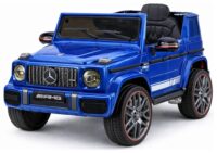 Mercedes AMG G 63 – elektrinis vaikiškas mėlynas automobilis