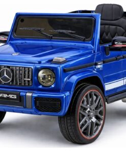 Mercedes AMG G 63 – elektrinis vaikiškas mėlynas automobilis