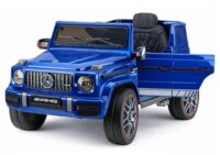 Mercedes AMG G 63 – elektrinis vaikiškas mėlynas automobilis