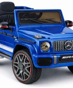 Mercedes AMG G 63 – elektrinis vaikiškas mėlynas automobilis