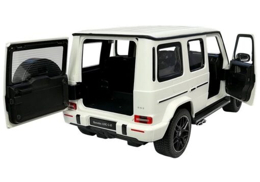 Mercedes G63 RASTAR 1:14 – baltas nuotolinio valdymo bekelės automobilis (2.4G)