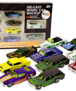 Metaliniai sportiniai automobiliai 1:64 10 vnt