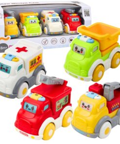 Miesto automobilių rinkinys su šviesomis ir garsais