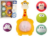 Mini krepšinis su žirafa ir guminiais kamuoliukais